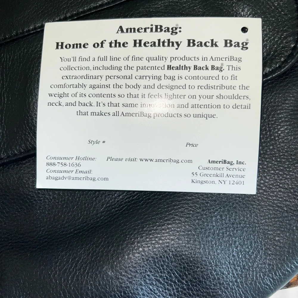 Ameribag Healthy Back Leather Bag - Black - Picture 4 of 9